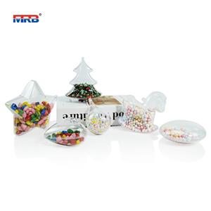 sublimation blank products business gift set Transparent Plastic Fillable Ball Ornament for Xmas Tree