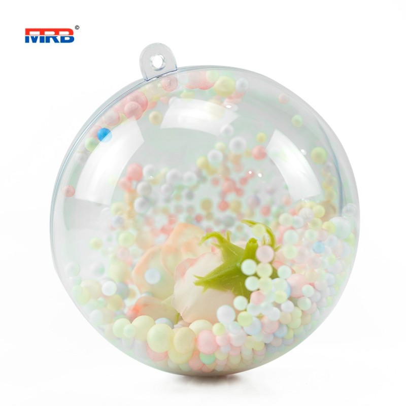 Clear Fillable Ornaments Balls 80mm Transparent Assembled Craft for Christmas Tree Decor and Festive Days Home Party