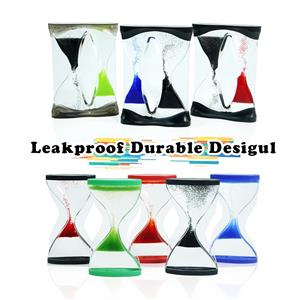 Up Flow Liquid Sand Timer 1 Minute Hourglass Plastic Sand Clock Office pressure relief ornaments Liquid Sand Timer