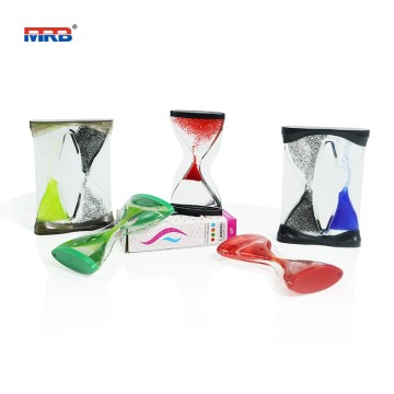Liquid Timer Sensory Motion Visual Sand Hourglass Anti-gravity Science Toys Reverse Flowing Liquid Motion Bubbler Timer