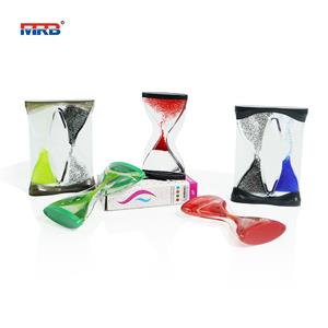 Up Flow Liquid Sand Timer 1 Minute Hourglass Plastic Sand Clock Office pressure relief ornaments Liquid Sand Timer