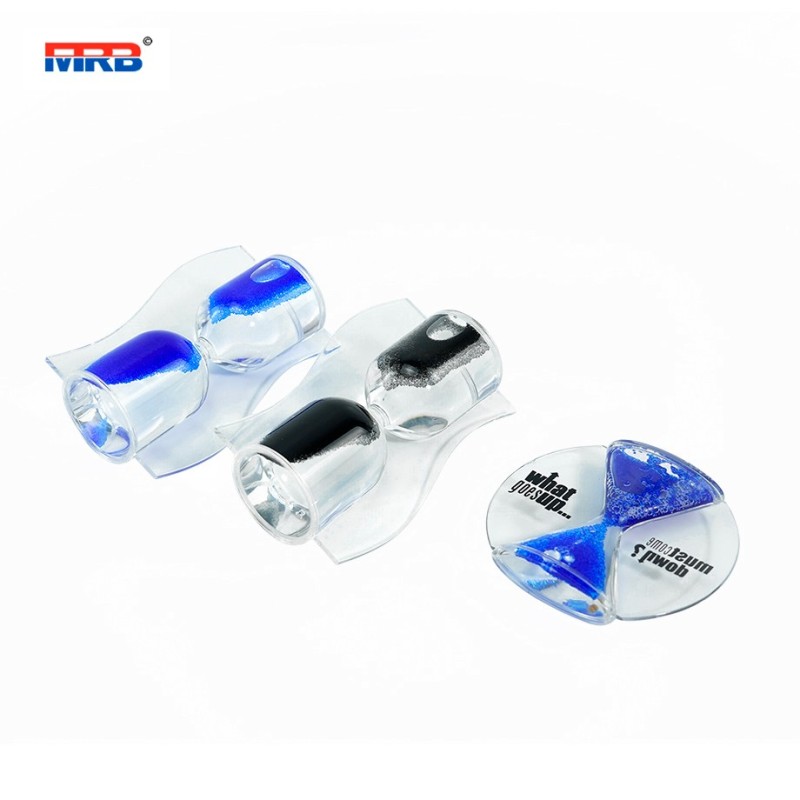 Acrylic liquid Hourglass Timer drift up hourglasses toy for Kids Adults Autism ADHD