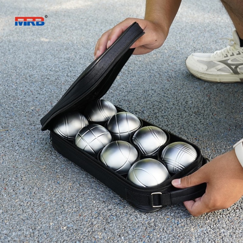 High Quality Selling Premium Popular 8 Pieces Metal Petanque Boules Set In Zipper Bag