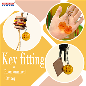 1-7 Star Crystal Keychain Anime Figure 12 3 4 5 6 7 Star Dragon Ball Creative Bag Pendant Car Keyring Jewelry Toy