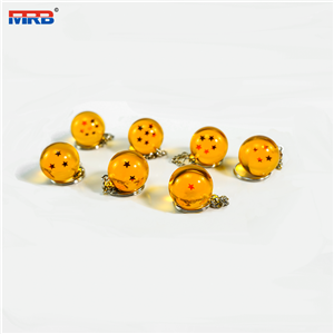 1-7 Star Crystal Keychain Anime Figure 12 3 4 5 6 7 Star Dragon Ball Creative Bag Pendant Car Keyring Jewelry Toy