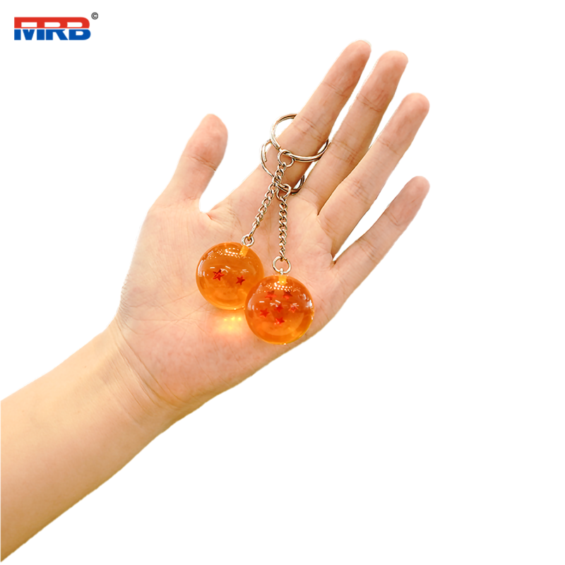 Factory direct wholesale Keychain Anime 4 Star Key Chain Yellow Anime Goku 2.5cm 3.5cm 4.5cm 1pcs Dragon and Ball