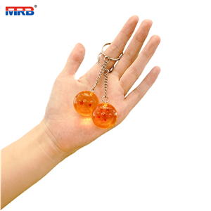 1-7 Star Crystal Keychain Anime Figure 12 3 4 5 6 7 Star Dragon Ball Creative Bag Pendant Car Keyring Jewelry Toy