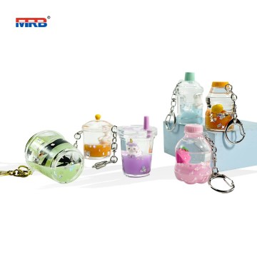 Moving Liquid Keychain Backpack Car Key Pendant Kids Girls Women Acrylic Bag Wallet Liquid Keychain