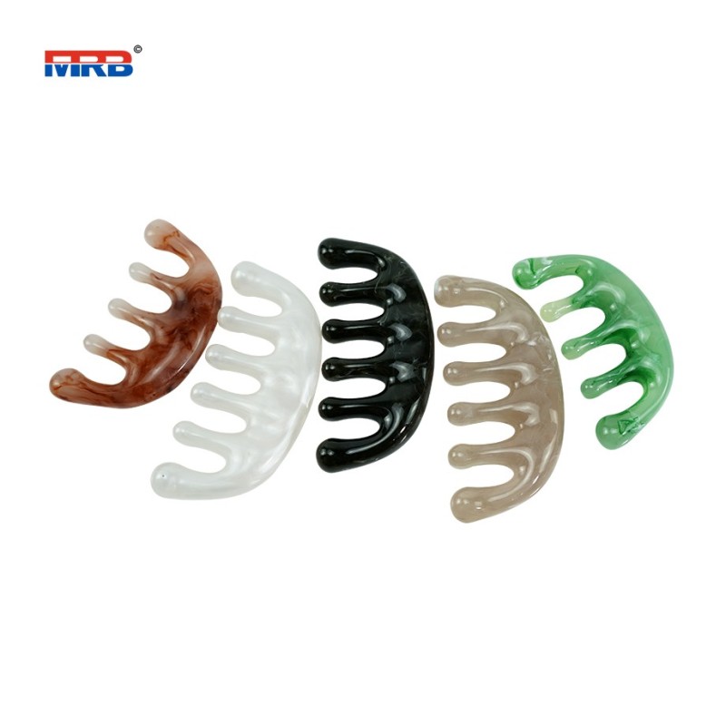 Resin Massage Comb Gua Sha Comb for Scalp Deep Tissue Massage Comb Chinese Scalp Acupunctures Scalp Massage