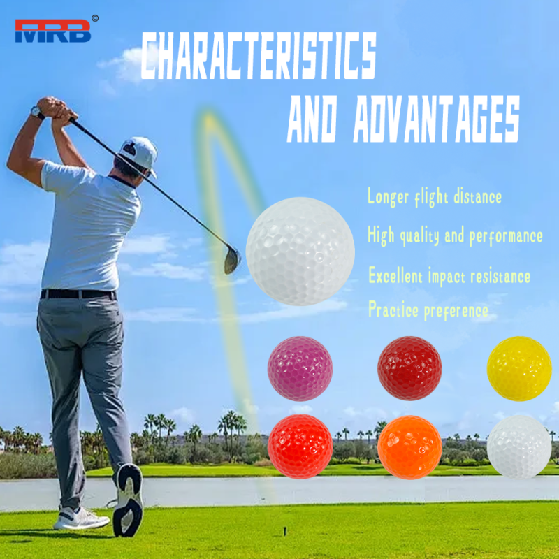 Wholesale Bulk Golfballs Custom Logo Golf Balls Color Plastic Rubber Surly Driving Range Golf Balls for Golf Course