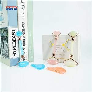New Material 2pcs/Set Resin Massage Roller Kit Double Headed Massage Roller and Scraping Board For Massage