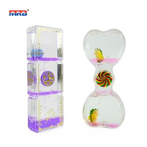 Custom Liquid Bubbler Timer Special Educational Toy Acrylic Liquid Motion Bubble Timer Toy Manufacturers