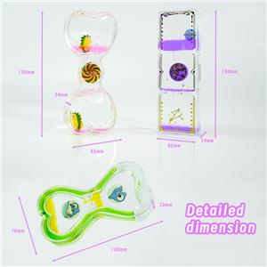 Custom Liquid Bubbler Timer Special Educational Toy Acrylic Liquid Motion Bubble Timer Toy Manufacturers
