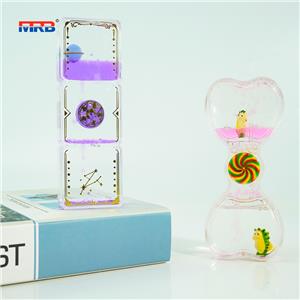 Custom Liquid Bubbler Timer Special Educational Toy Acrylic Liquid Motion Bubble Timer Toy Manufacturers