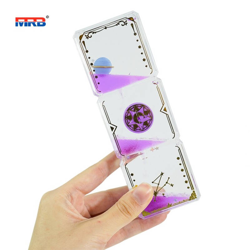 Custom Liquid Bubbler Timer Special Educational Toy Acrylic Liquid Motion Bubble Timer Toy Manufacturers