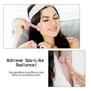 Facial Beauty Roller Skin Care Tools Self Care Pink Gift for Men Women Relieve Fine Lines and Wrinkles