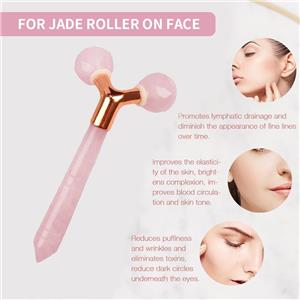 Facial Beauty Roller Skin Care Tools Self Care Pink Gift for Men Women Relieve Fine Lines and Wrinkles
