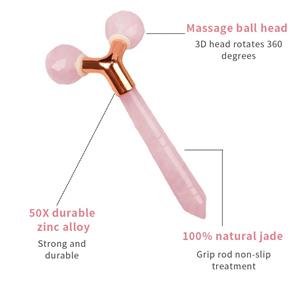 Facial Beauty Roller Skin Care Tools Self Care Pink Gift for Men Women Relieve Fine Lines and Wrinkles