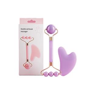 Hot sale beauty facial massage resin roller scraping board with box