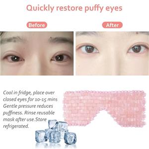 Jade Eye Mask with 100% Real Jade for Hot & Cold Therapy to Reduce Wrinkles Puffiness Migraines and Anti-Aging