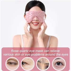 Jade Eye Mask with 100% Real Jade for Hot & Cold Therapy to Reduce Wrinkles Puffiness Migraines and Anti-Aging