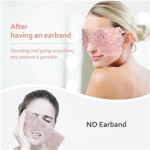 Jade Eye Mask with 100% Real Jade for Hot & Cold Therapy to Reduce Wrinkles Puffiness Migraines and Anti-Aging