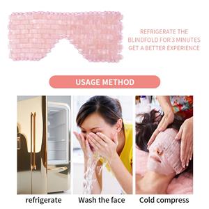 Jade Eye Mask with 100% Real Jade for Hot & Cold Therapy to Reduce Wrinkles Puffiness Migraines and Anti-Aging