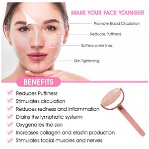 Facial Massage And Scraping Skin Care Tool And Neck Roller Set For Skin Care, Reducing Puffiness And Improving Facial Wrinkles