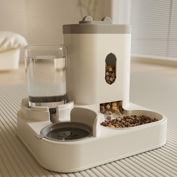 2025 New Design Automatic Smart Control Cat & Dog Feeder with Timed Double Bowls Updated Small Animal Pet Products