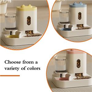 2025 New Design Automatic Smart Control Cat & Dog Feeder with Timed Double Bowls Updated Small Animal Pet Products