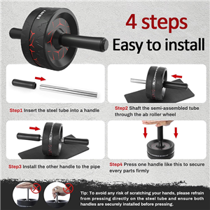 Multifunctional Home Gym Fitness for Ab Roller Wheels for Stomach Exercises and Abdominal Workouts