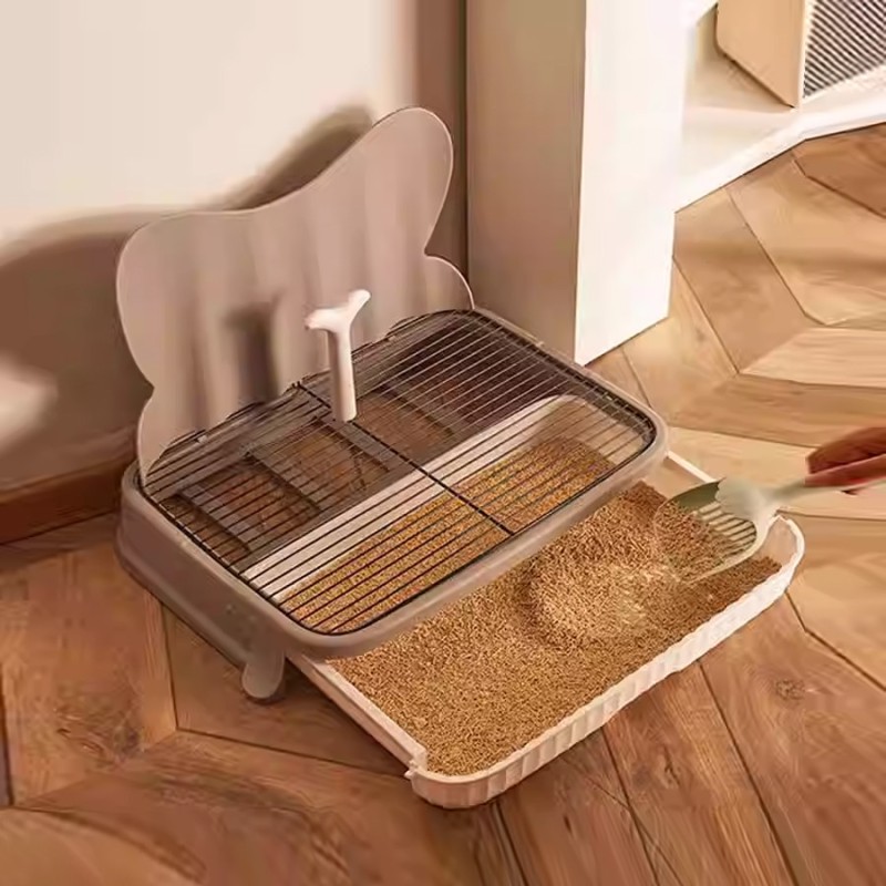 Portable Anti-Slip Wall Mounted Pet Wee Pee Pad Tray Potty Training Mesh Tray for Dogs and Cats Indoor Puppy Toilet
