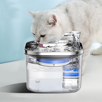 Stainless Steel Cat Water Fountain Automatic Pet Water Dispenser Kitty Spout Animal Waterer Bowl Pet Bowls Feeders