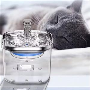 Custom Stainless Steel Automatic Cat Dog Drinking Fountain 2L Pet Water Fountain