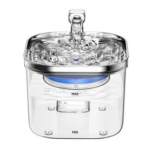 Custom Stainless Steel Automatic Cat Dog Drinking Fountain 2L Pet Water Fountain