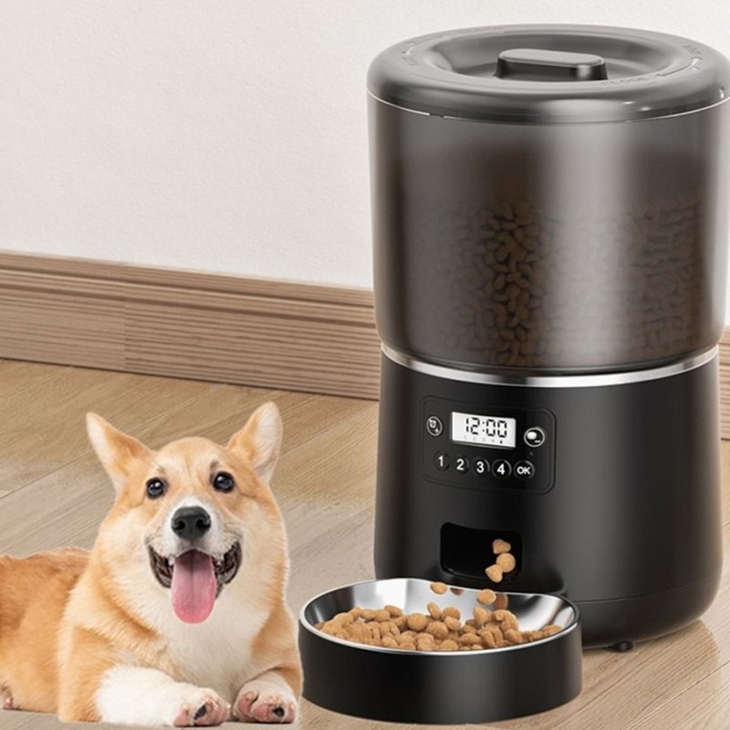 Pet Feeder Automatic 4L Remote Graffiti APP Timed Quantitative Cat and Dog Supplies WIFI Smart Feeder