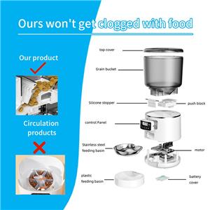 Pet Feeder Automatic 4L Remote Graffiti APP Timed Quantitative Cat and Dog Supplies WIFI Smart Feeder