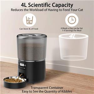 Pet Feeder Automatic 4L Remote Graffiti APP Timed Quantitative Cat and Dog Supplies WIFI Smart Feeder