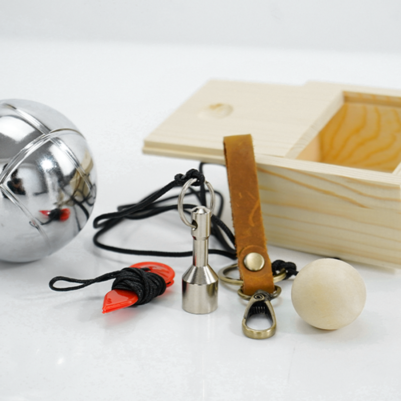 Magnetic Bocce Ball Picker Tool Kit with Measuring Rope Wooden Target Ball Set Sports & Entertainment Product