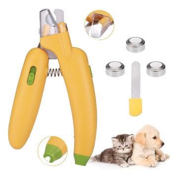 3-in-1 LED Blood Line Light Cat and Dog Nail Clippers Anti-Splash Pet Care Products for Grooming