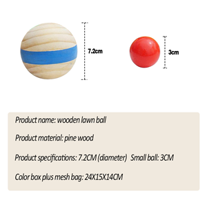 Outdoor Sports & Entertainment Wooden Petanque Bocce Boules Ball Set for Play & Fun!