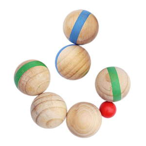 Outdoor Sports & Entertainment Wooden Petanque Bocce Boules Ball Set for Play & Fun!