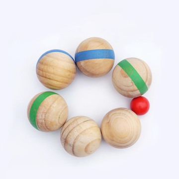 Outdoor Sports & Entertainment Wooden Petanque Bocce Boules Ball Set for Play & Fun!