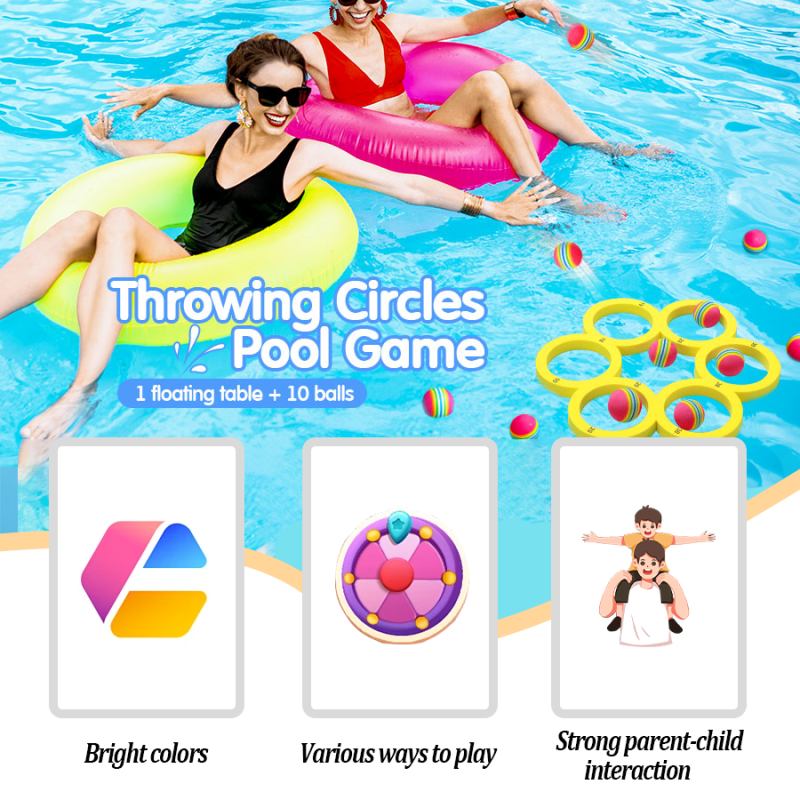 Floating Pool Water Toys Set Sports Entertainment for Teens Adults Family Fun Pool Games Floating Balls Entertaining Sports