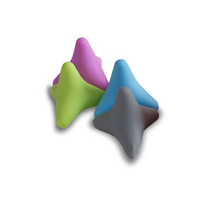 Silicone Acupressure Fascia Ball Four-Corner Plantar Massage Roller for Deep Relaxation Yoga Muscle Relief for Foot Waist Hand