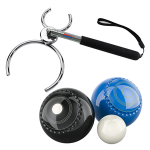 Efficient Stainless Steel Bocce Ball Picker - Retractable 20 - 83cm - Dual - Size Forks for Quick & Easy Ball Retrieval