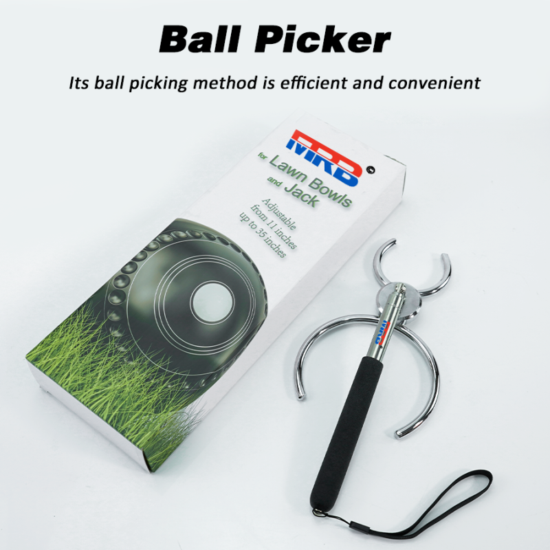 Efficient Stainless Steel Bocce Ball Picker - Retractable 20 - 83cm - Dual - Size Forks for Quick & Easy Ball Retrieval