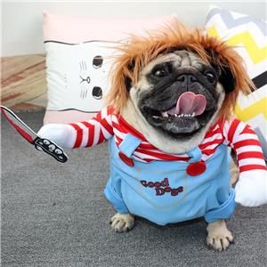 Medium and Large Dogs Killer Transformation Halloween Pet Costume Wig Stylish Pet Clothes for Canine Entertainment