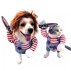 Medium and Large Dogs Killer Transformation Halloween Pet Costume Wig Stylish Pet Clothes for Canine Entertainment