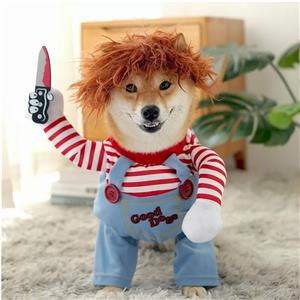 Medium and Large Dogs Killer Transformation Halloween Pet Costume Wig Stylish Pet Clothes for Canine Entertainment